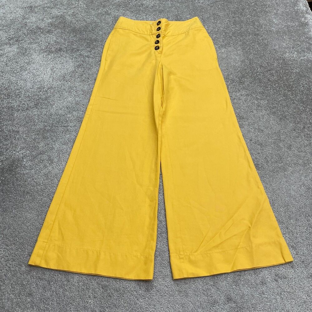 Boden Yellow Wide Leg Pants